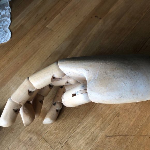 Wooden Articulated Right Hand Mannequin Jointed Artist Model Manikin 12" - Picture 2 of 6